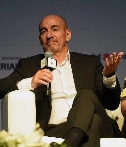 Indian football club Atletico de Kolkata coach Antonio Lopez Habas speaks during the media interaction session for the Indian Super League football...