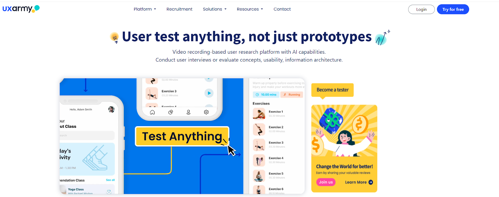 UXArmy website usability testing software
