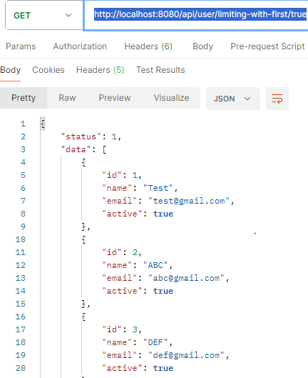 Limiting query results in JPA Repository using Spring Boot