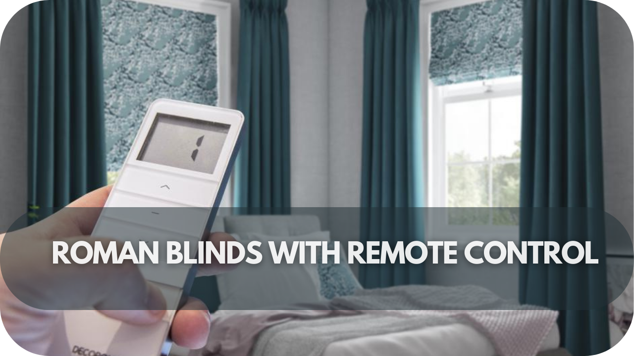 Roman blinds with remote control for stylish, convenient, and accessible window treatment.