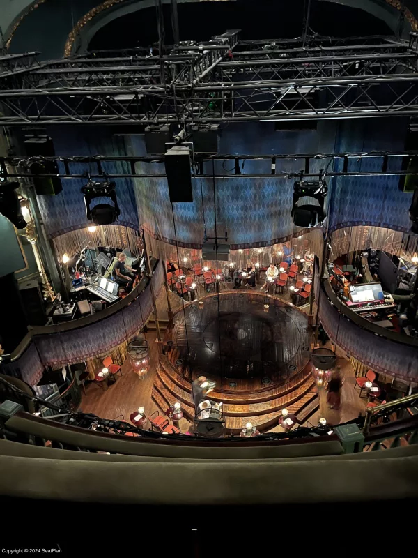 The view from Upper Circle D9 at the Playhouse Theatre in London