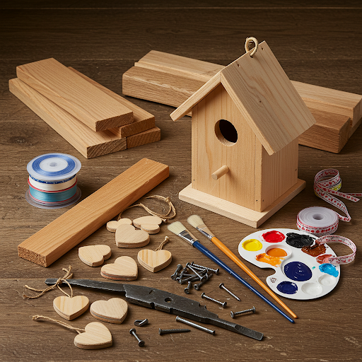 Gathering Your Valentine's Day Birdhouse Supplies