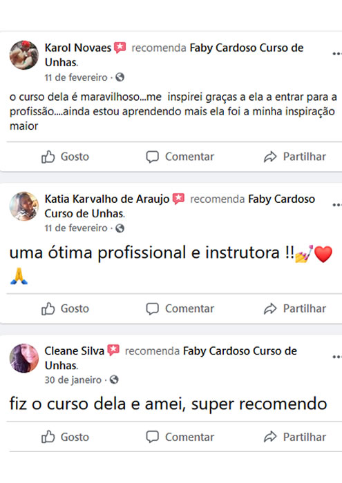 Curso de Manicure e Pedicure da Faby Cardoso