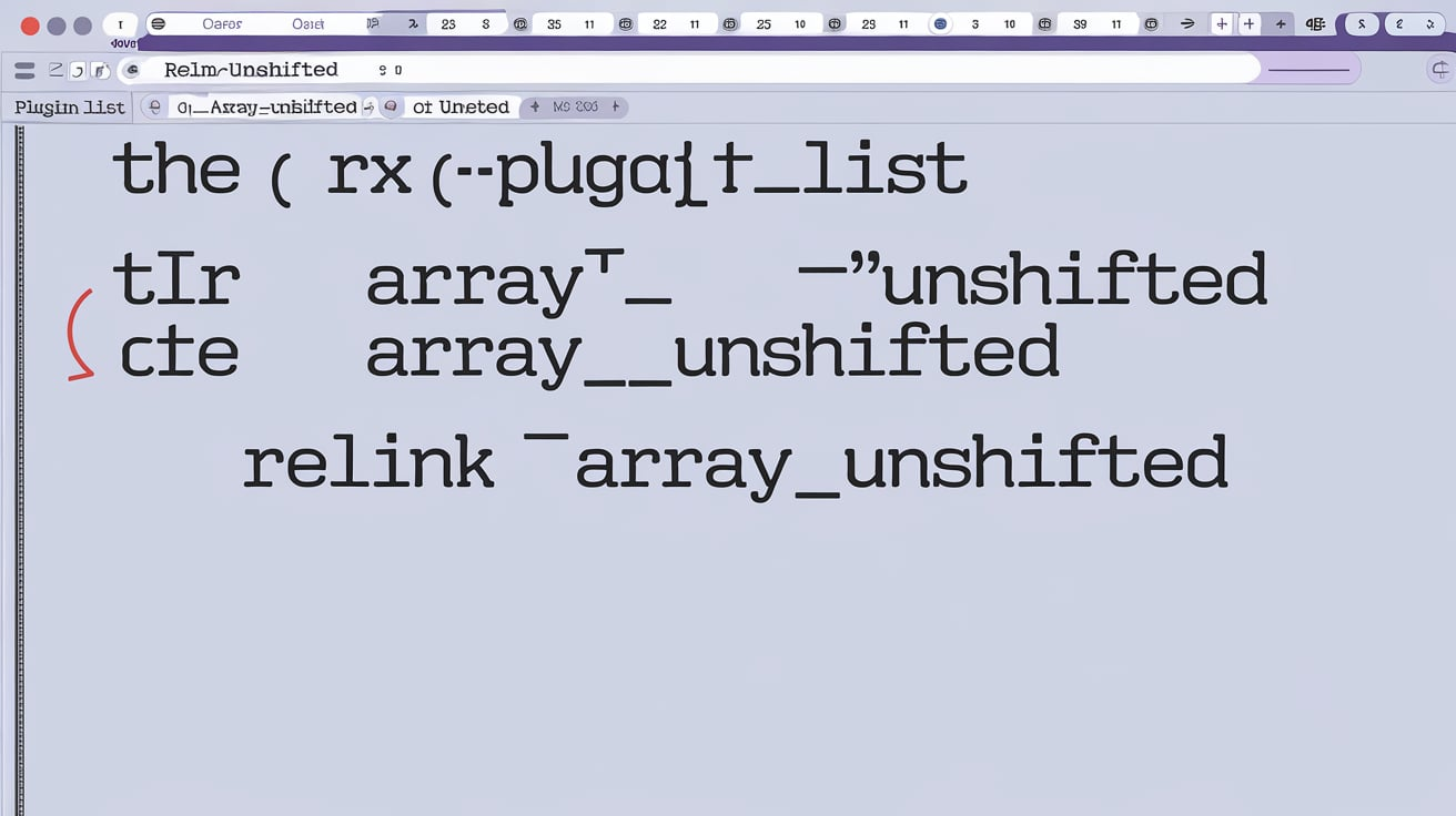 relink array_unshifted from plugin list
