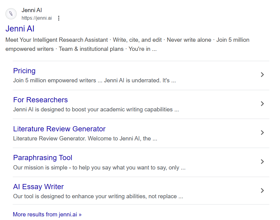 Google search, jenni ai google search, jenni google search.