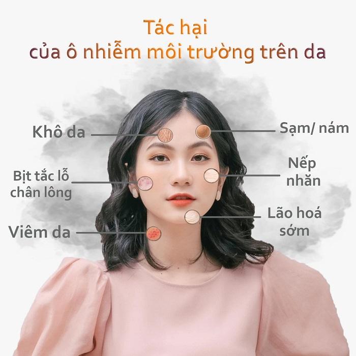 Da nhạy cảm dễ bị kích ứng từ yếu tố môi trường