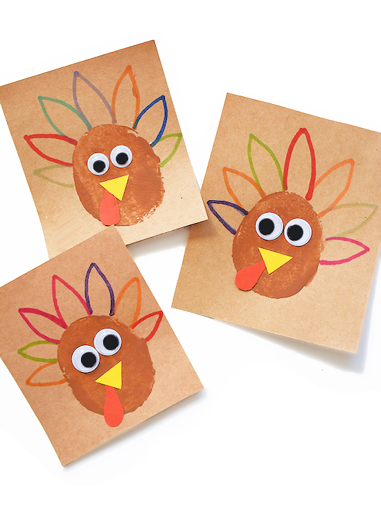 Potato Stamp Turkey Craft