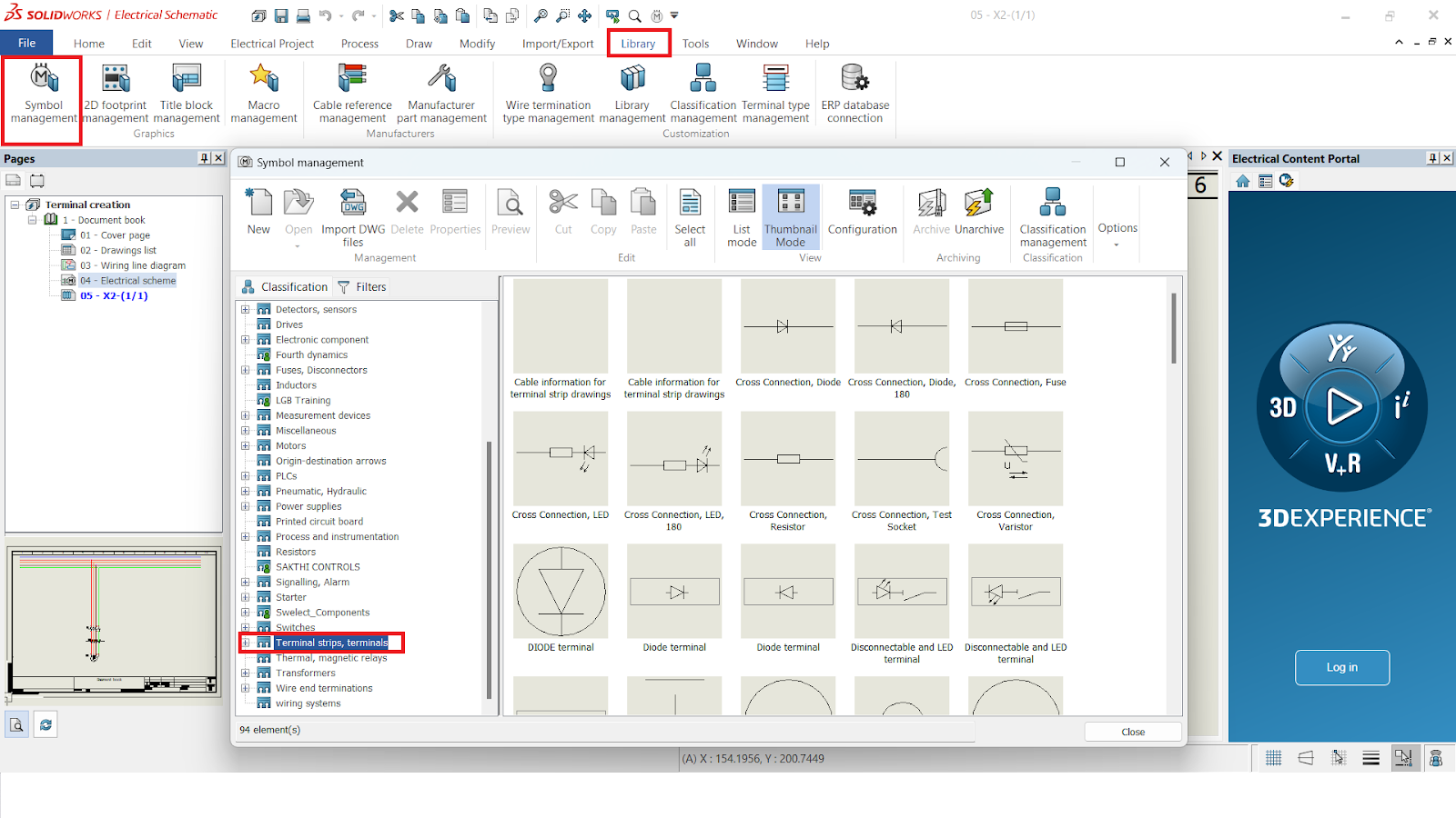 DEFAULT TERMINAL SYMBOL IN SOLIDWORKS ELECTRICAL LIBRARY