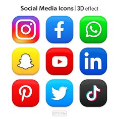 This  contains the social media icons are displayed in different colours