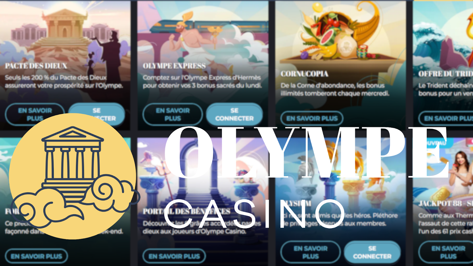 Gamme Bonus du Casino Olympe Cresus