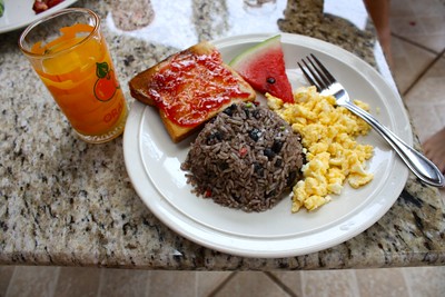 traditional breakfast in Brasilito Costa Rica 