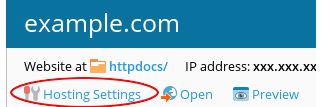Hosting Settings