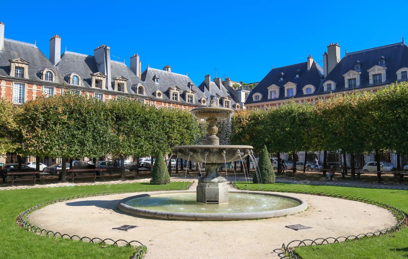 The Place des Vosges in Paris.