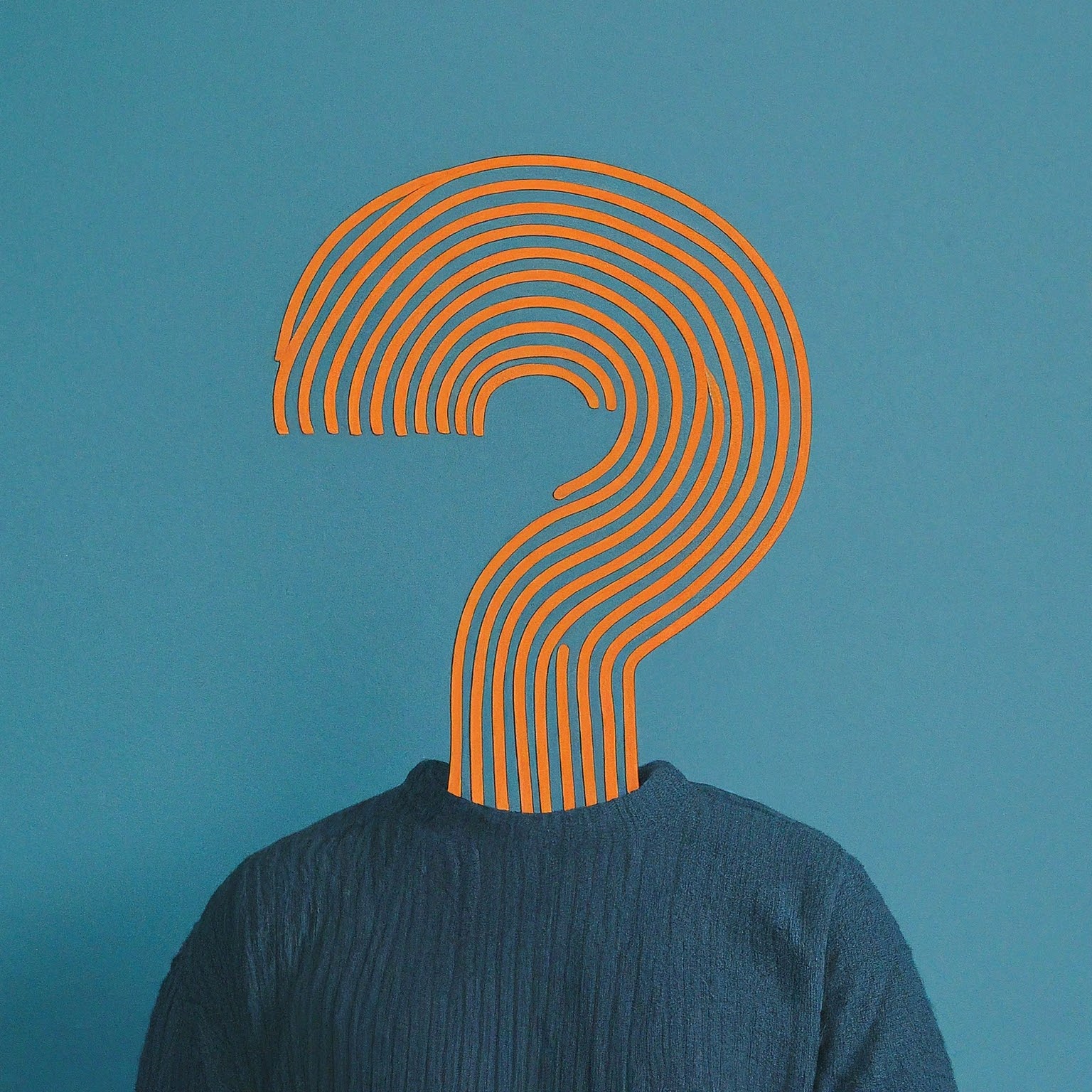 Image of a question mark on top of a shoulders