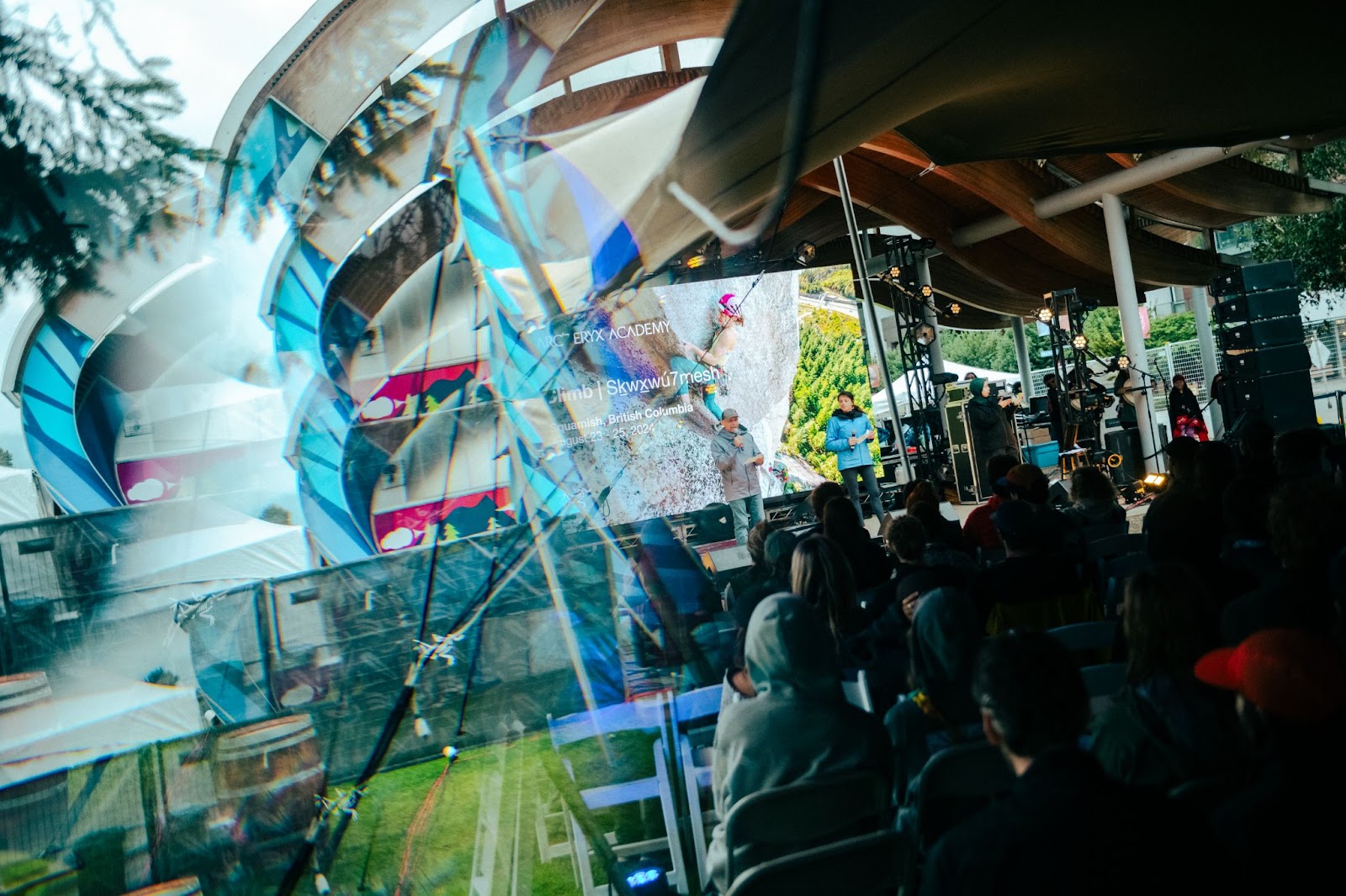 The event stage at Pavilion Park in Squamish B.C. Photo courtesy of Arc'teryx Academy. 