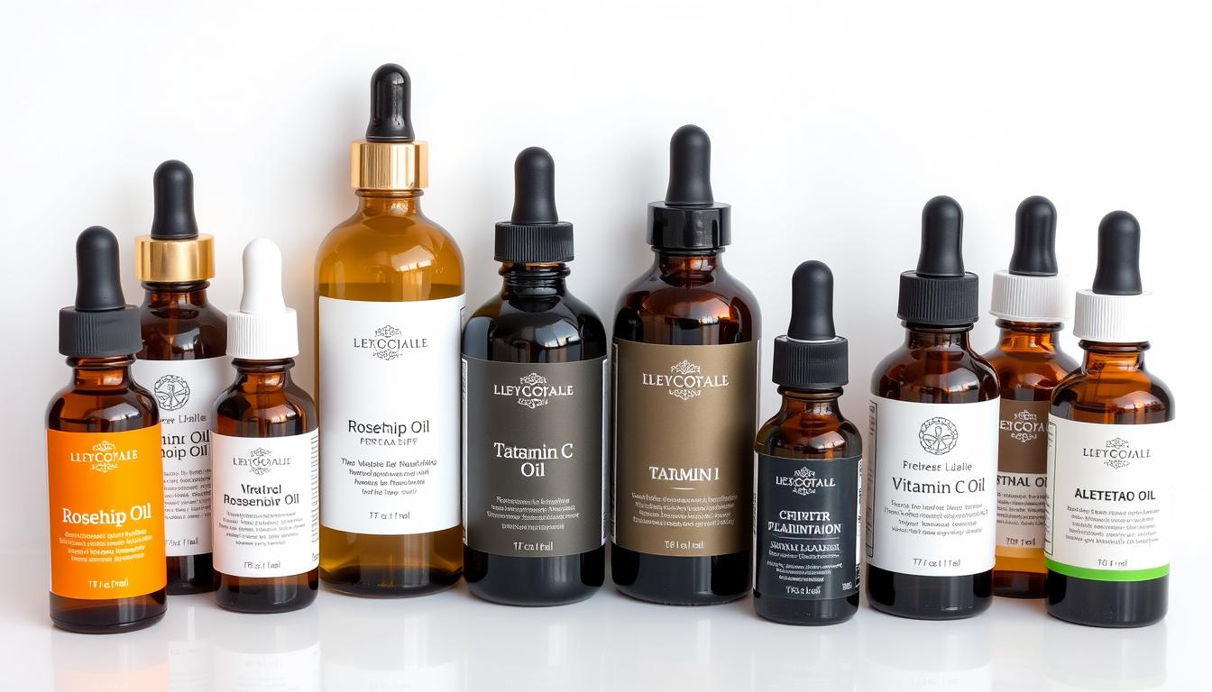 Collection of essential and carrier oils for treating hyperpigmentation