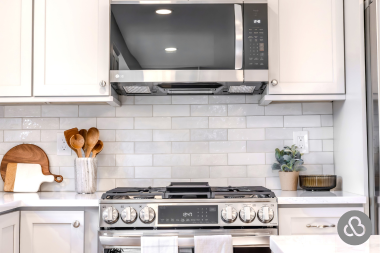 shiplap vs tile backsplashes enhancing your kitchens aesthetic tile backsplash with range and dura supreme cabinetry custom built michigan