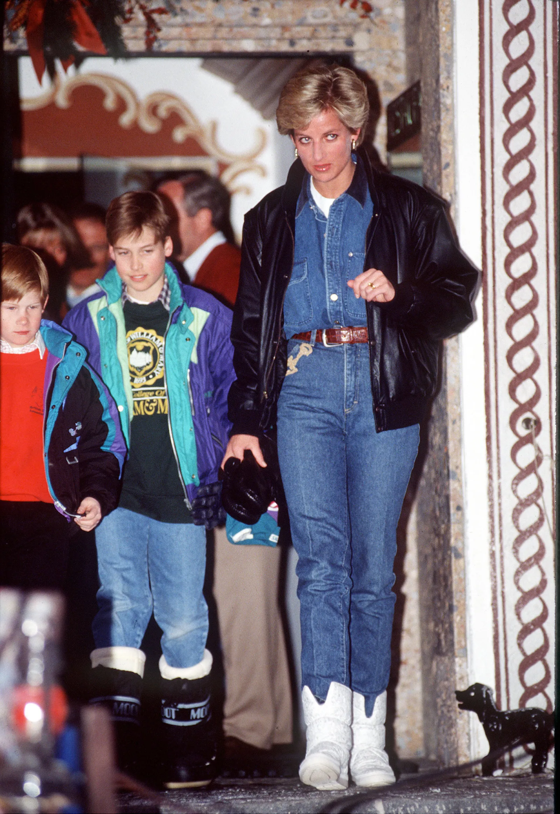 Princess Diana wearing Canadian tuxedo