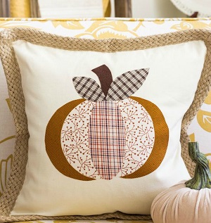 DIY No Sew Pumpkin Pillow Cover