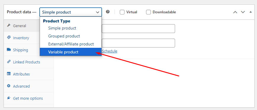 add variable product WooCommerce Variable Pricing