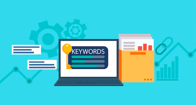 Keywords in SEO illustration