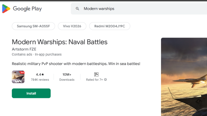 Modern Warships on Play Store- The best place to download the game