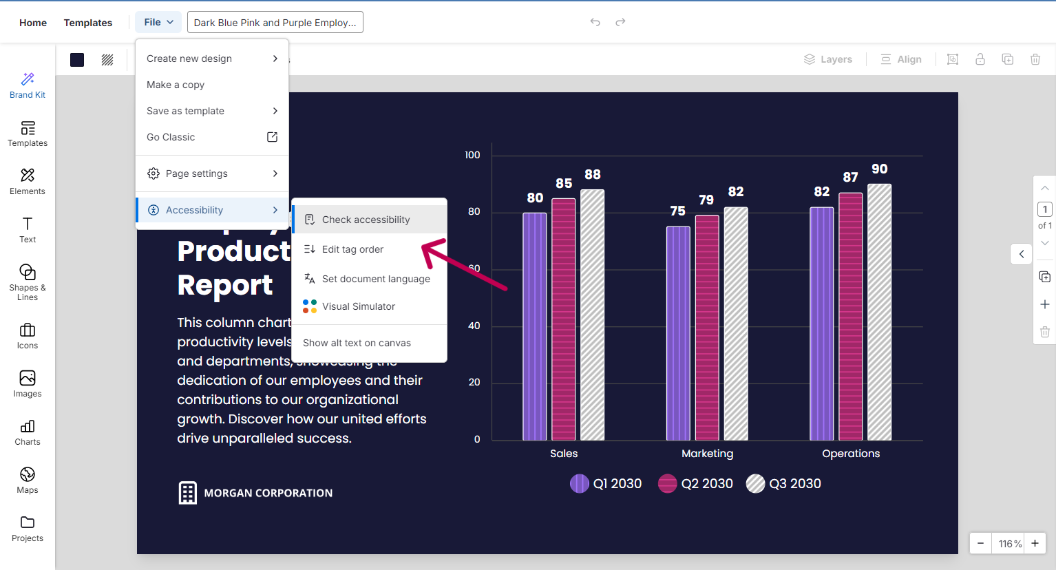 venngage accessibility checker