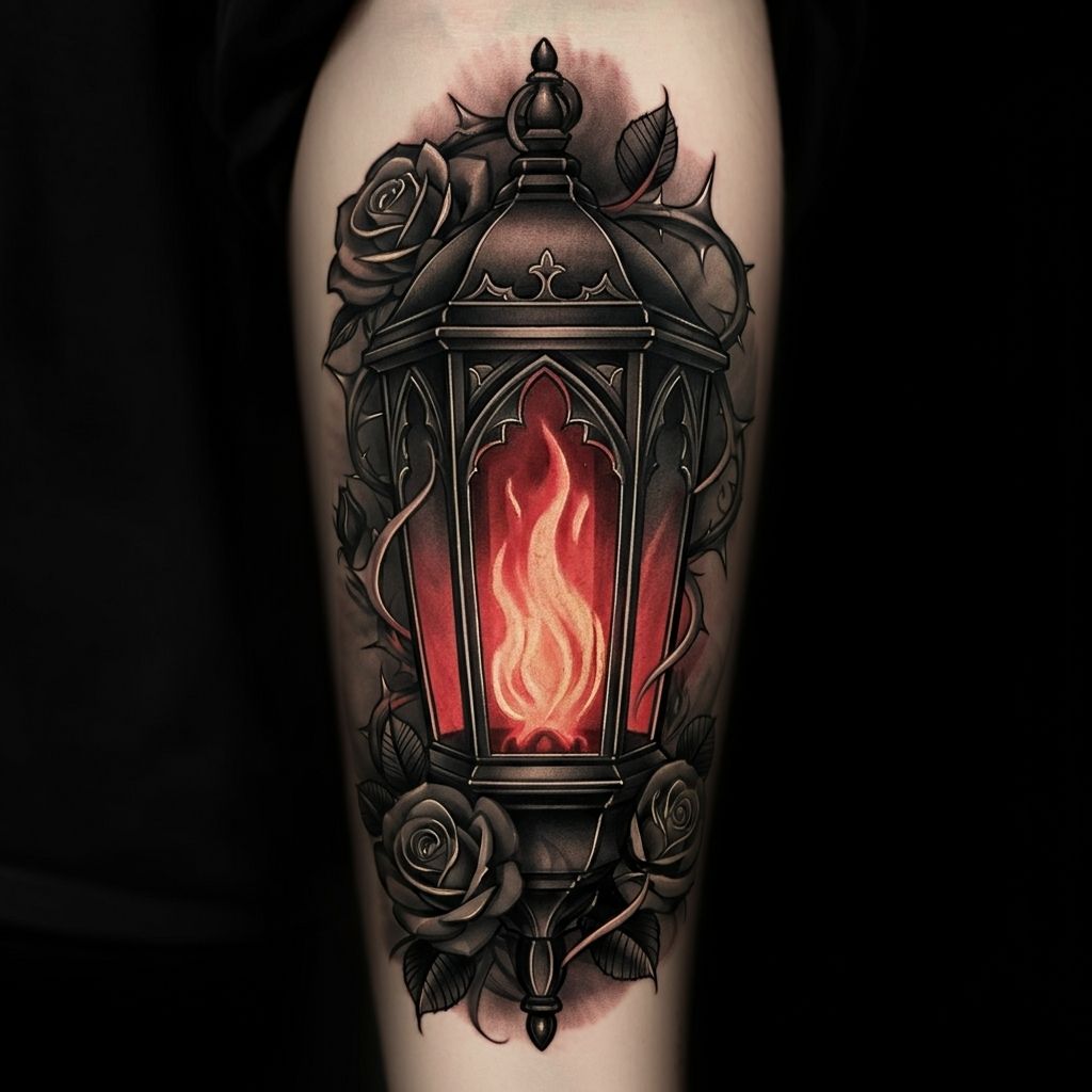 Gothic Lantern Tattoo