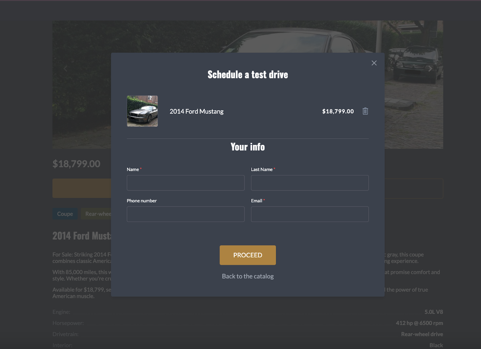 How to build car dealership website — Online booking