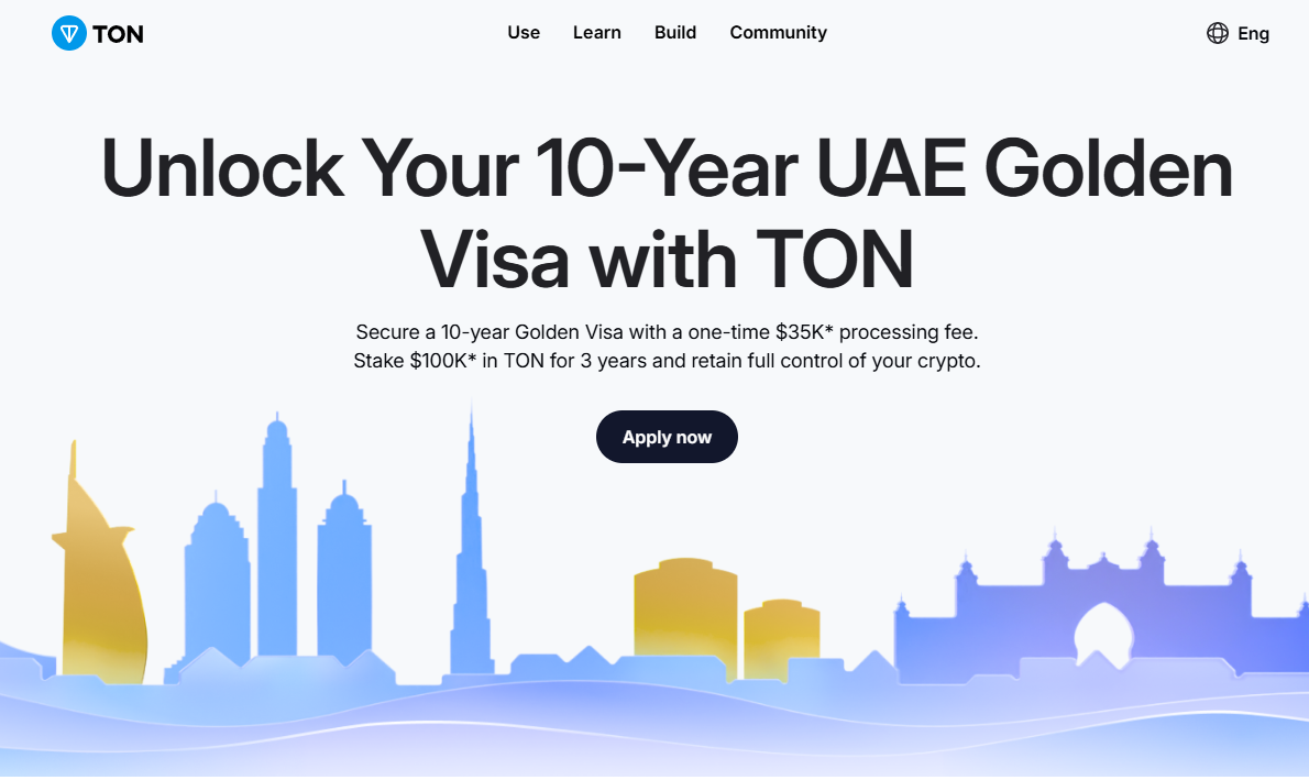 Photo for the Article - UAE Denies Golden Visa Claim for $TON Stakers