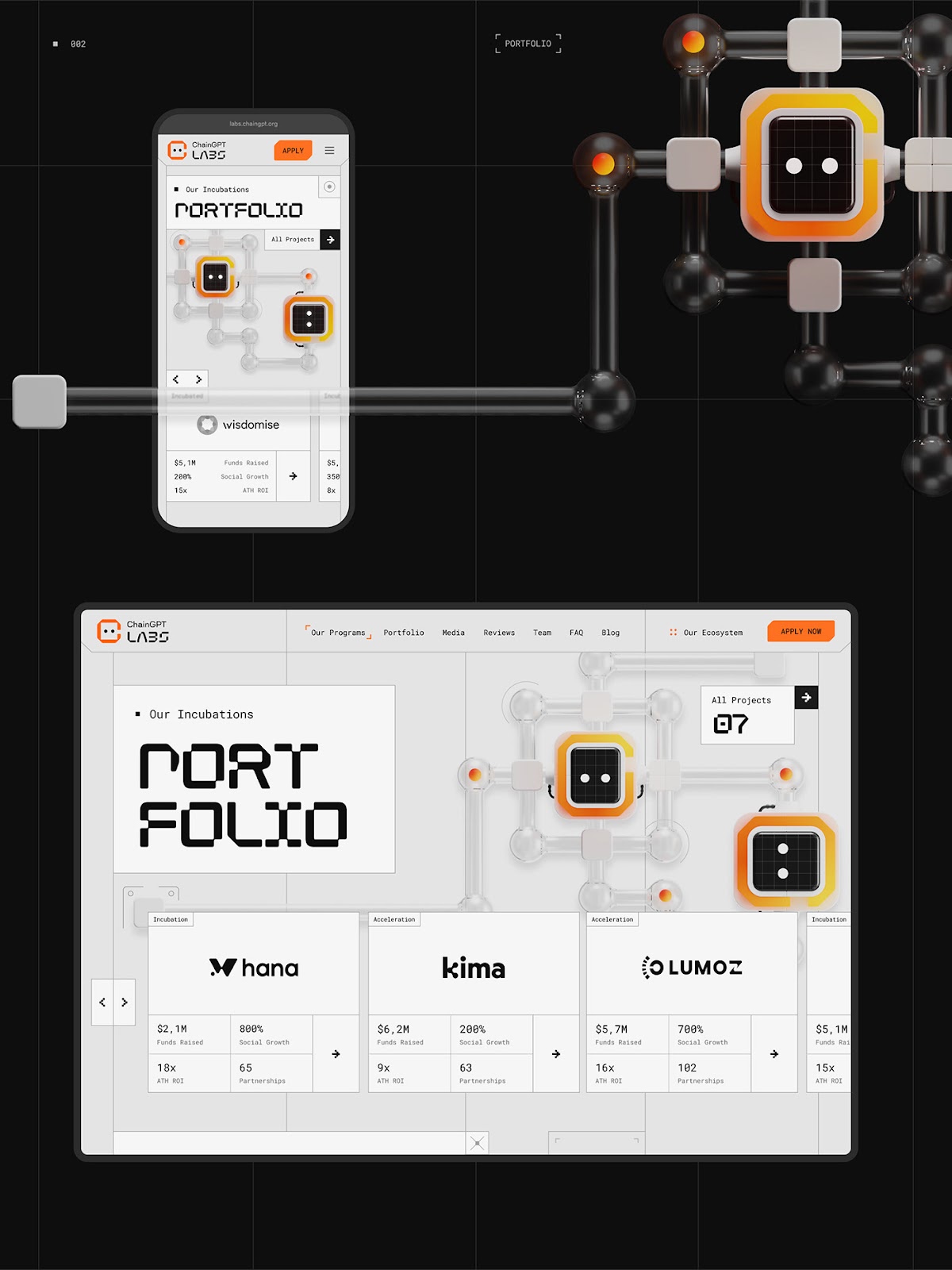 Image from the Explore ChainGPT Labs’ Web3 Brand Identity & Web Design article on Abduzeedo