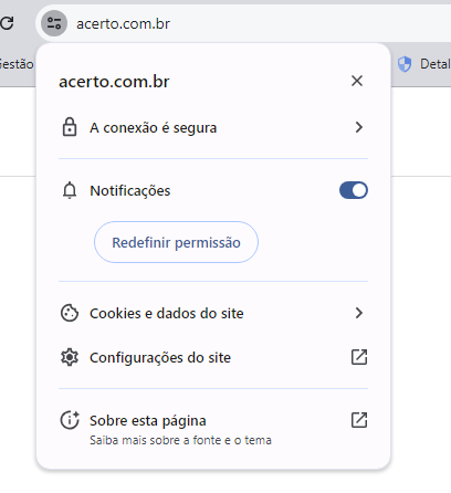 Print mostrando como conferir se a conexão do site é segura.