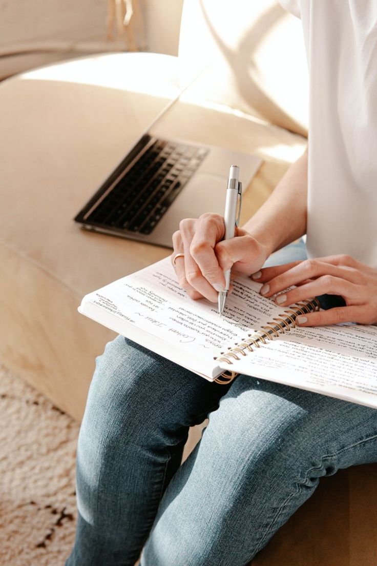 Student studying for the exam.