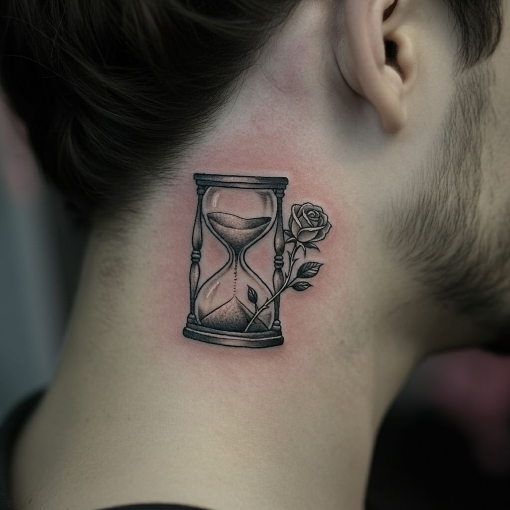 Hourglass with Roses
