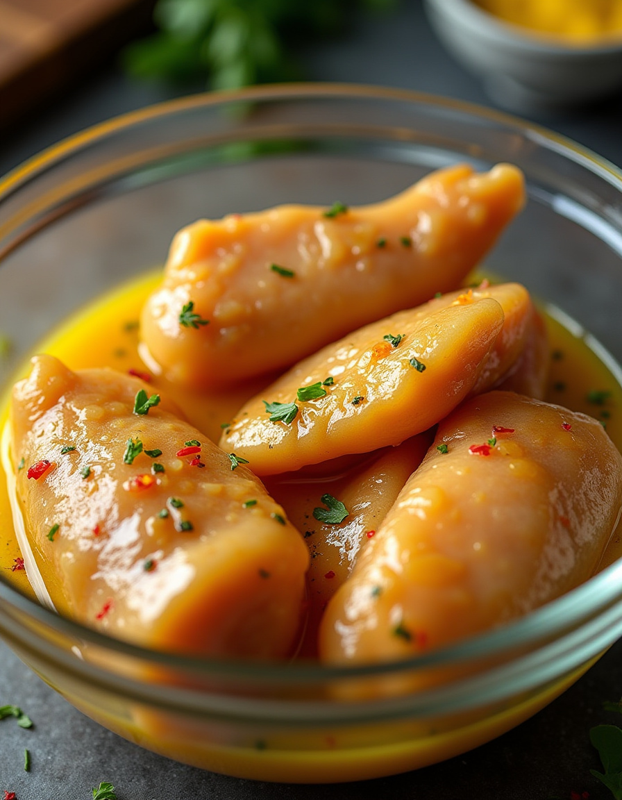 Chicken cutlets with Spicy Honey Mustard Marinades