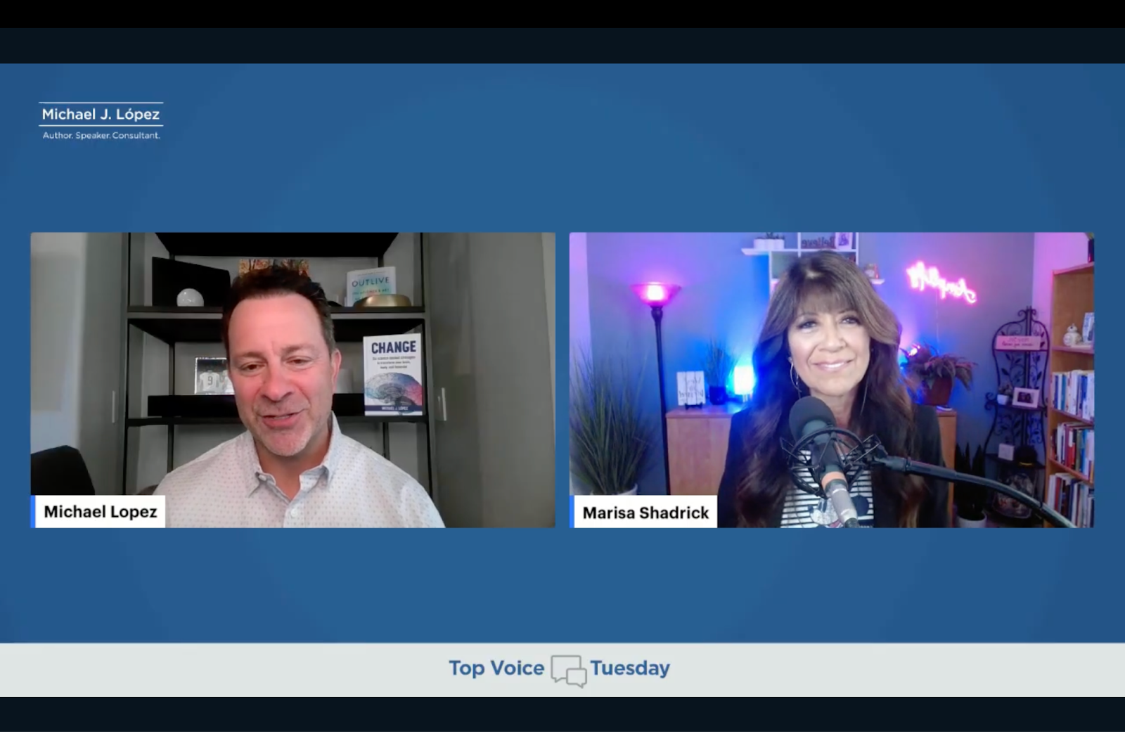 Michael Lopez and Marissa Shadrick livestream discussion screenshot