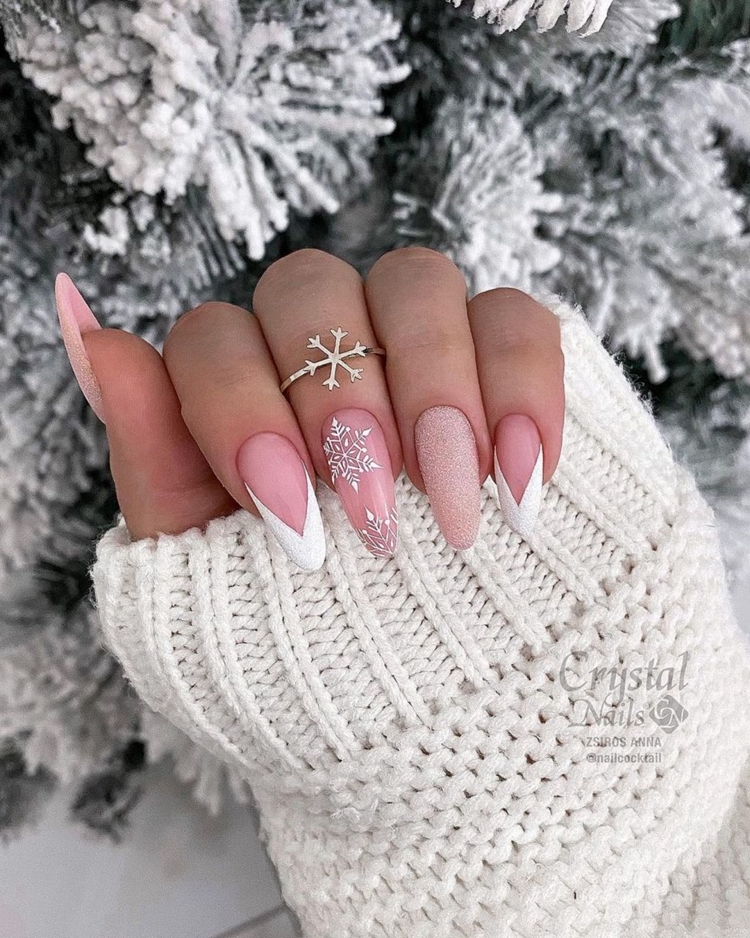 winter wedding nails long