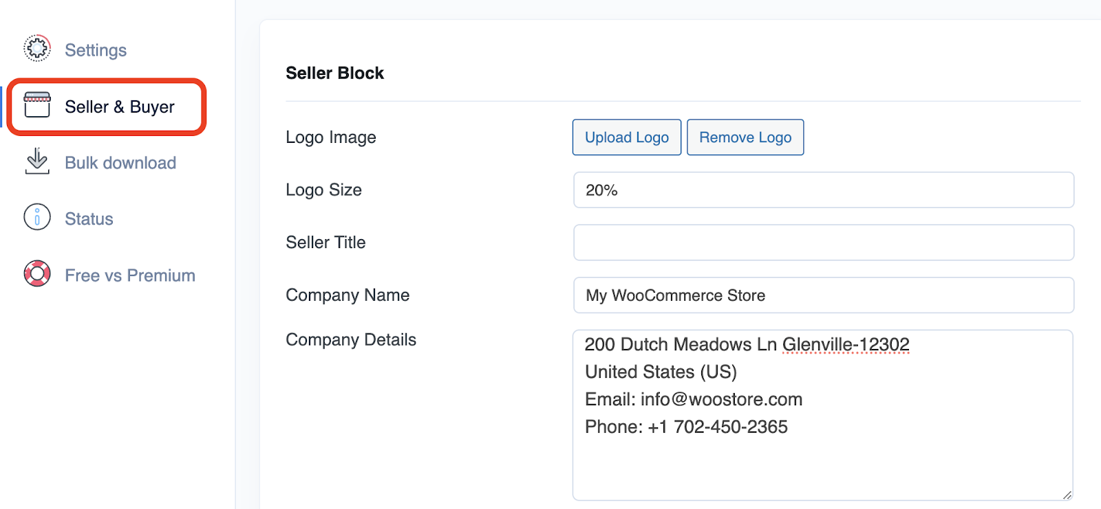 Challan’s Settings>>Seller & Buyer>>Upload Logo