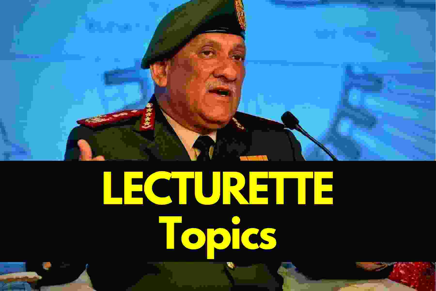 Most expected and repeatedly asked Lecturette Topics for SSB