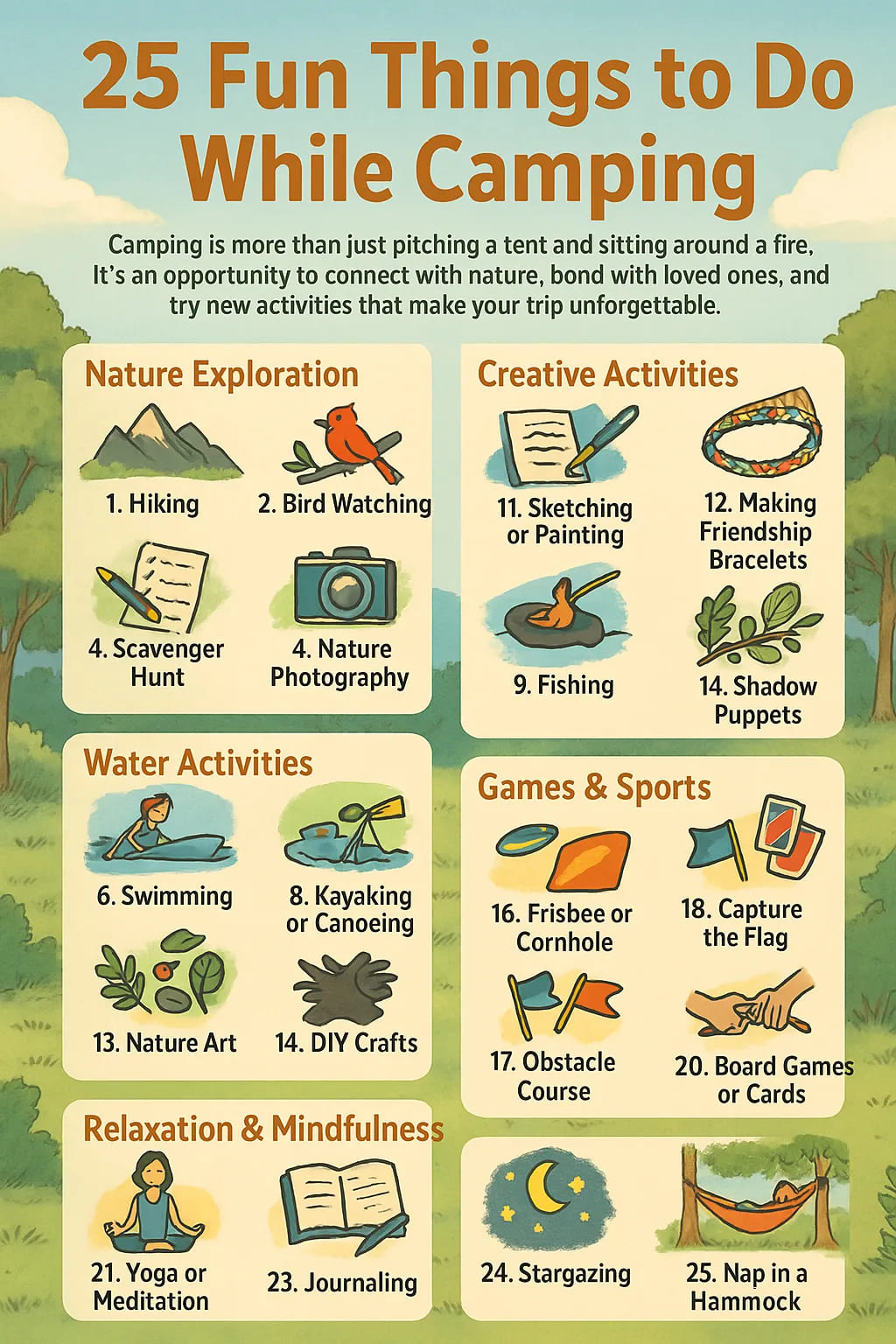 25 Fun Things to Do While Camping
