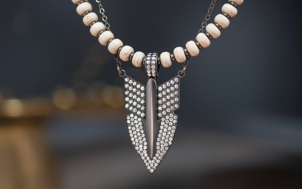 Fabulina Arrowhead Necklace Pave C rystal