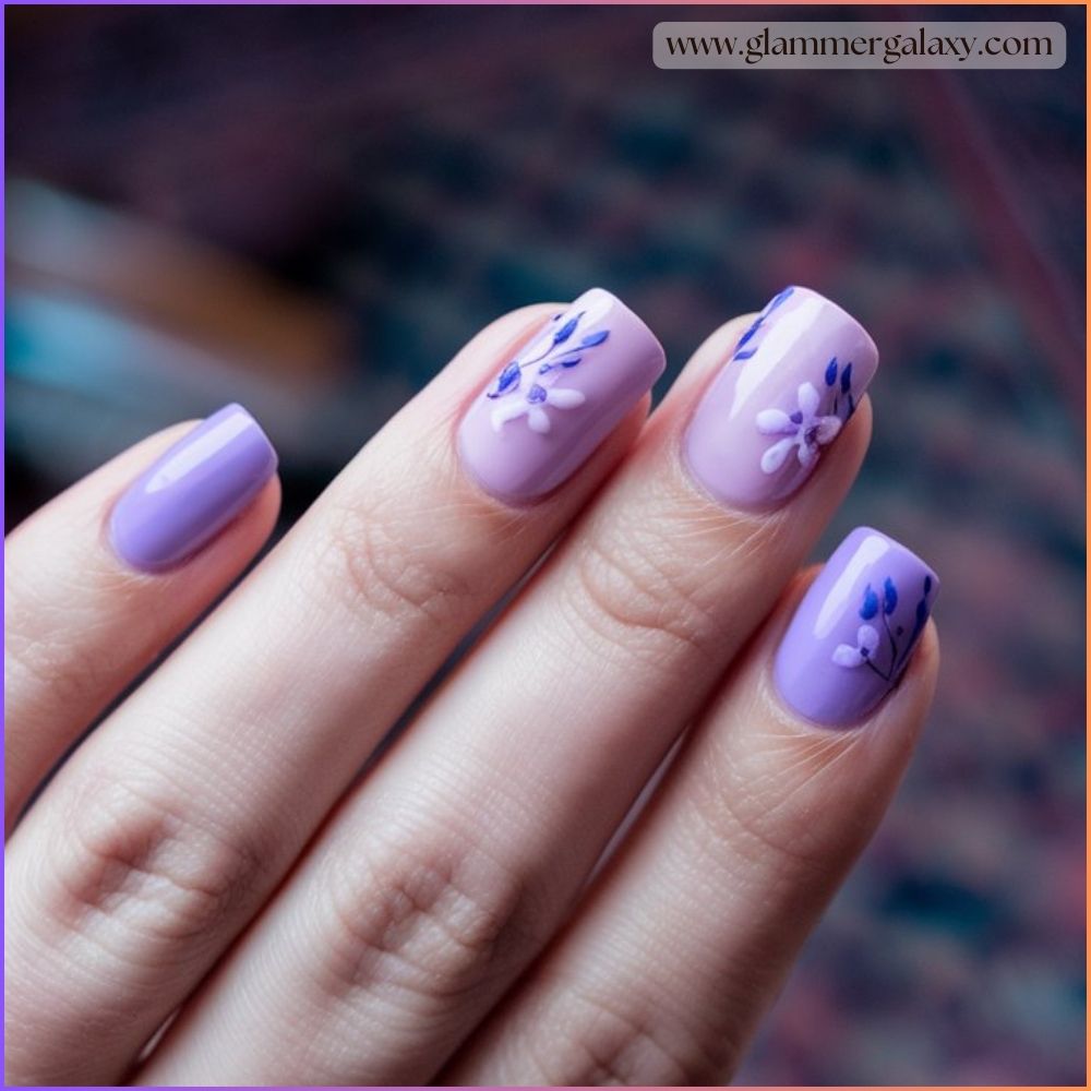 Hot summer nails having Lavender mist