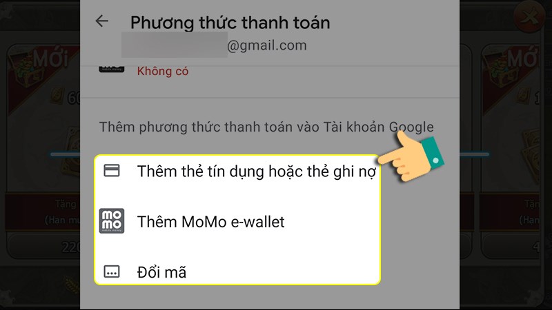 Chọn phương thức thanh toán