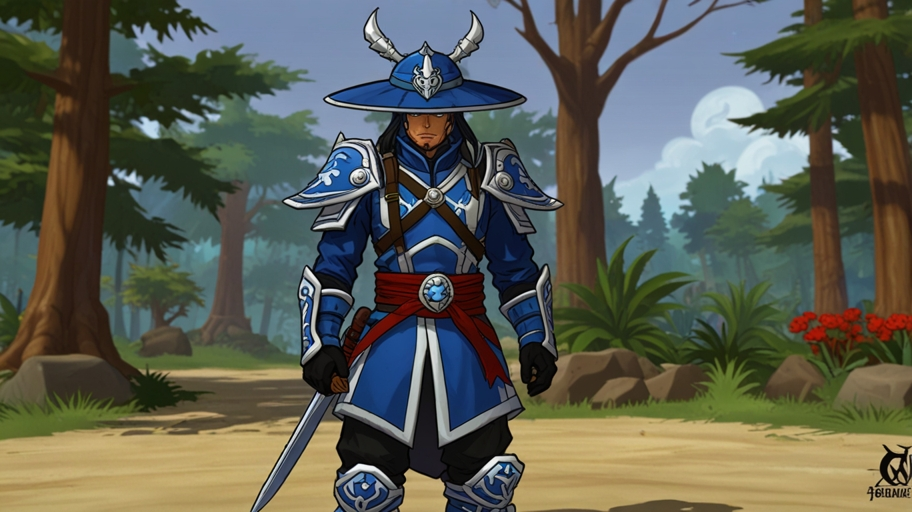 AQW Blue Samurai Hat