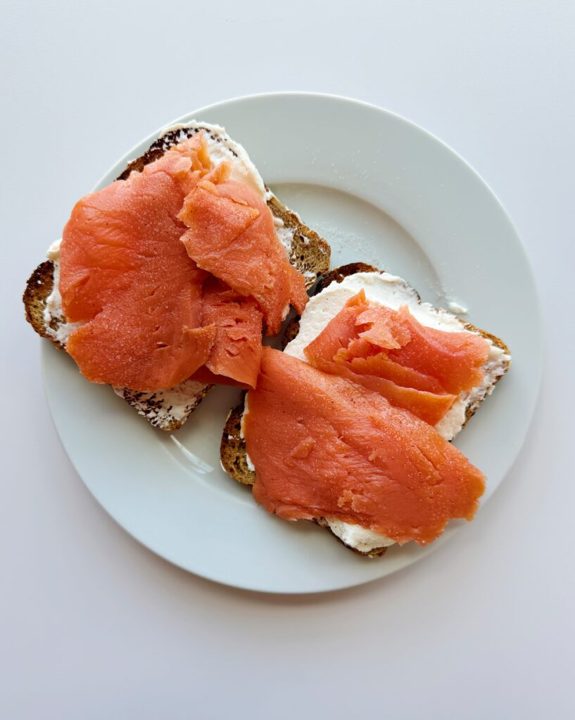 Salmon Cream Cheese Toasts | Healthy Snacks To Pack For Lunch