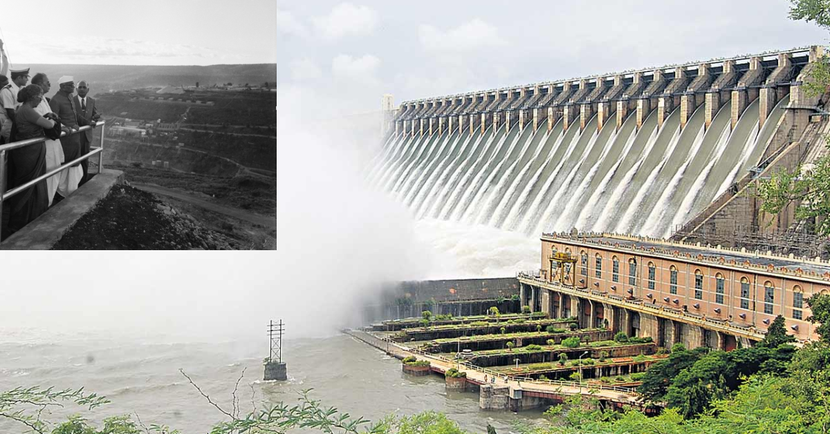 Nagarjuna Sagar dam 
old pic of Nagarjuna sagar dam