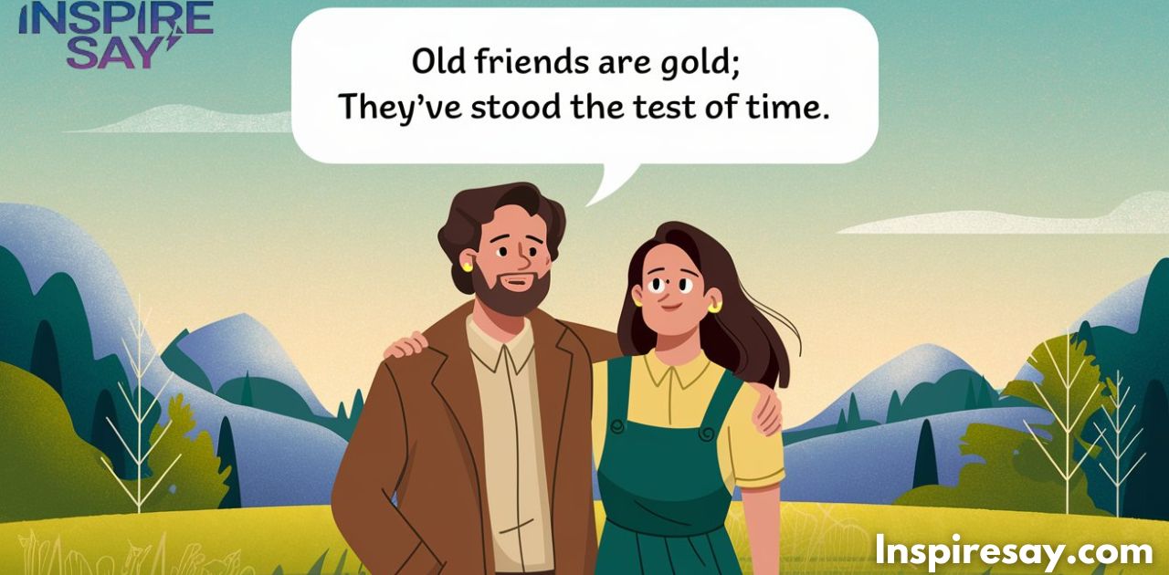 Old friends are gold; they've stood the test of time