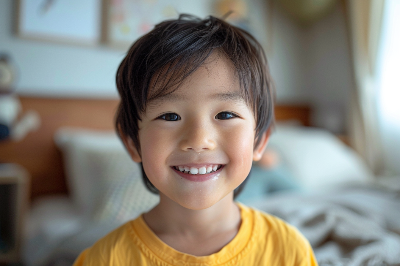 A happy boy in the bedroom| Source: Midjourney