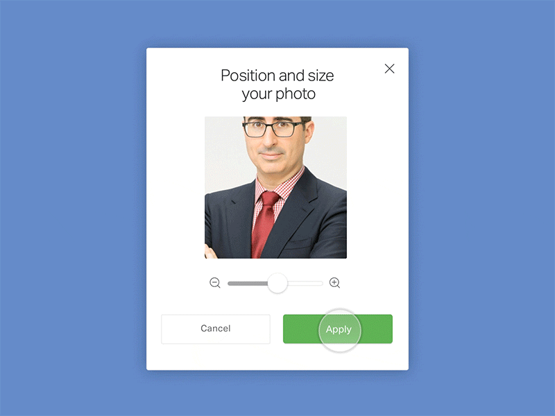 Alt: dribbble john oliver profile photo resizing