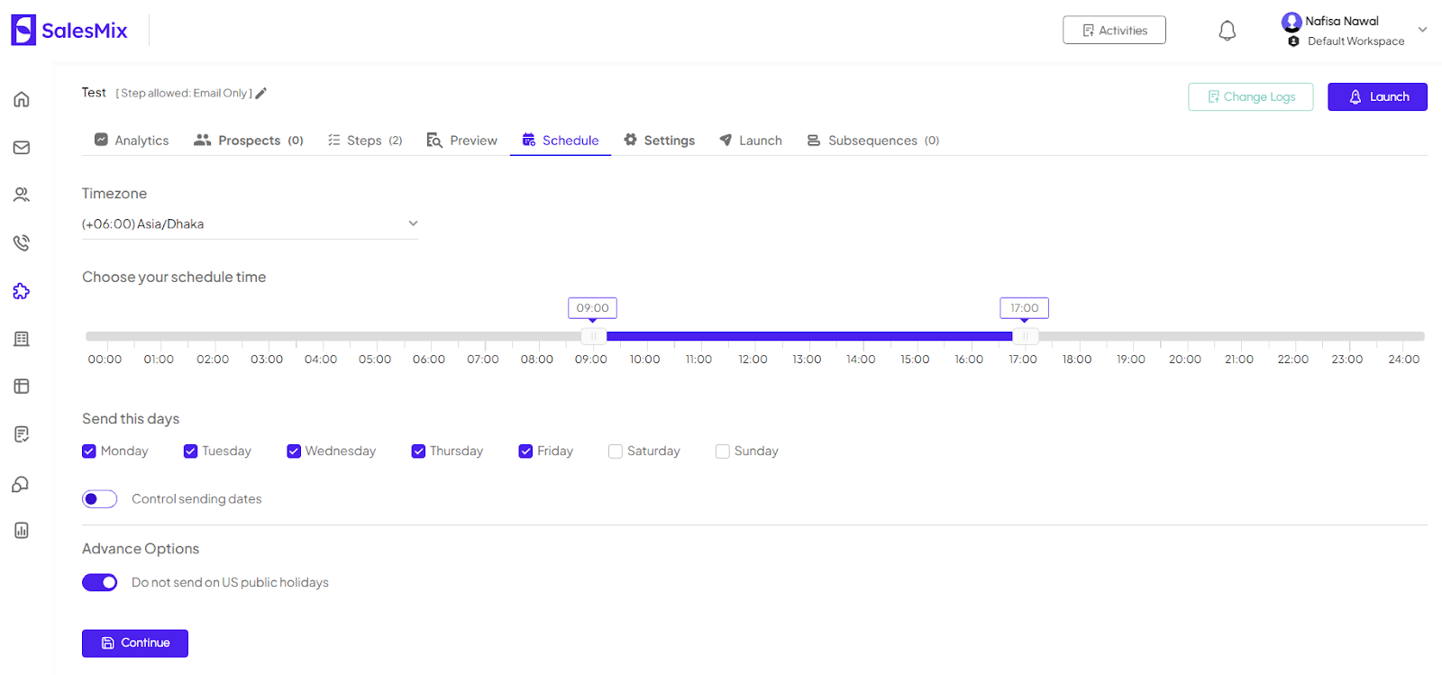 Schedule Cold Emails & Bumps with SalesMix